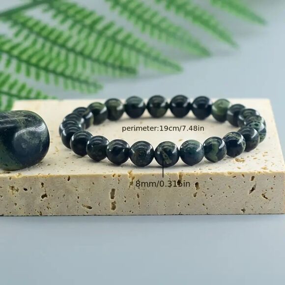 Natural Sparrow Hemp Stone Beaded Stretch Bracelet Handmade Crystal Boho Healing - Picture 3 of 6